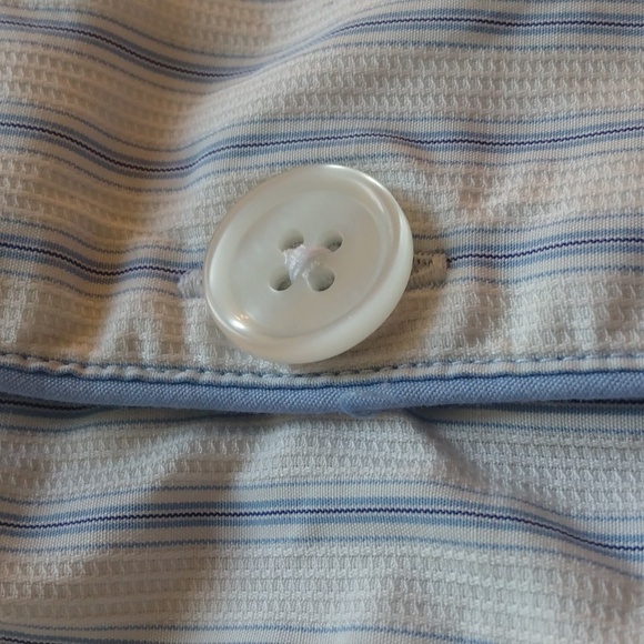 Thomas Pink White w/Blue Stripes Classic Cotton Gentleman's Pajama Set (Large) - Picture 4 of 15